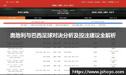 奥地利与巴西足球对决分析及投注建议全解析