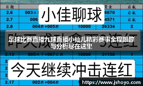 足球比赛直播九球直播小仙儿精彩赛事全程跟踪与分析尽在这里
